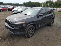 Salvage cars for sale at East Granby, CT auction: 2016 Jeep Cherokee Latitude