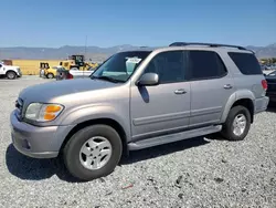 Salvage cars for sale at Mentone, CA auction: 2002 Toyota Sequoia Limited