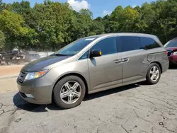 Salvage cars for sale at Austell, GA auction: 2013 Honda Odyssey Touring