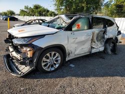 Salvage cars for sale at London, ON auction: 2021 Toyota Highlander Hybrid Limited