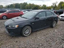 Salvage cars for sale at Chalfont, PA auction: 2010 Mitsubishi Lancer Ralliart