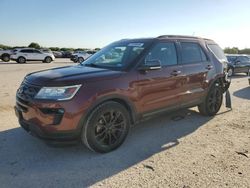 Salvage cars for sale at San Antonio, TX auction: 2018 Ford Explorer XLT