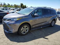 Salvage cars for sale at Martinez, CA auction: 2021 Toyota Sienna XLE