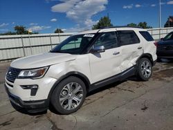 Ford Vehiculos salvage en venta: 2018 Ford Explorer Platinum