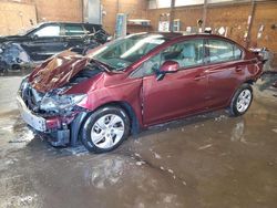 Salvage cars for sale at Ebensburg, PA auction: 2013 Honda Civic LX