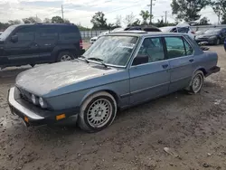 Salvage cars for sale at Riverview, FL auction: 1987 BMW 535 I Automatic