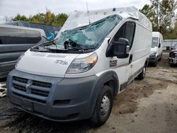 Salvage trucks for sale at Marlboro, NY auction: 2017 Dodge RAM Promaster 2500 2500 High