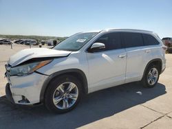 2015 Toyota Highlander Limited en venta en Grand Prairie, TX