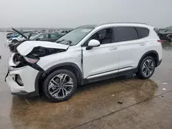 Salvage cars for sale at Grand Prairie, TX auction: 2019 Hyundai Santa FE Limited