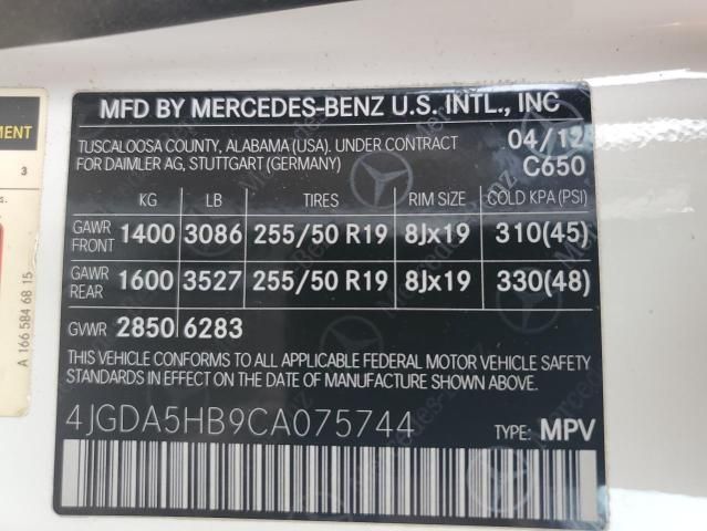 2012 Mercedes-Benz ML 350 4matic