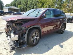 Toyota salvage cars for sale: 2016 Toyota Highlander XLE