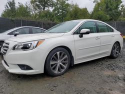 Salvage cars for sale at Waldorf, MD auction: 2016 Subaru Legacy 2.5I Limited