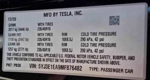 2021 Tesla Model 3