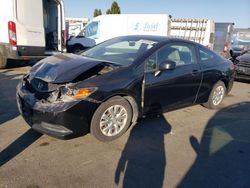 Salvage cars for sale at Hayward, CA auction: 2012 Honda Civic LX