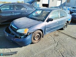 Salvage cars for sale at Vallejo, CA auction: 2002 Honda Civic EX