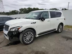 Salvage cars for sale at Glassboro, NJ auction: 2016 Infiniti QX80