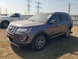 Salvage cars for sale at Elgin, IL auction: 2017 Ford Explorer Limited