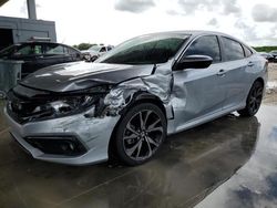 Salvage cars for sale at West Palm Beach, FL auction: 2021 Honda Civic Sport