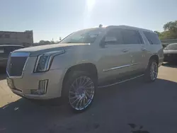 Salvage cars for sale at Wilmer, TX auction: 2015 Cadillac Escalade ESV Luxury