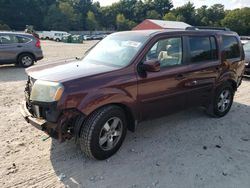 Salvage cars for sale at Mendon, MA auction: 2009 Honda Pilot EXL