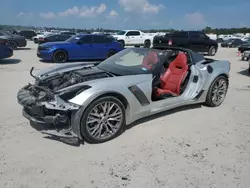 Salvage cars for sale at Houston, TX auction: 2017 Chevrolet Corvette Z06 3LZ