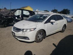 Salvage cars for sale at Sacramento, CA auction: 2014 Honda Civic Hybrid L