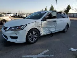 Salvage cars for sale at Rancho Cucamonga, CA auction: 2014 Honda Accord LX