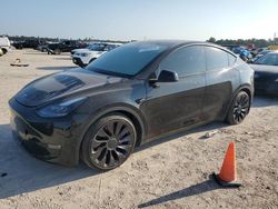 Salvage cars for sale at Houston, TX auction: 2021 Tesla Model Y