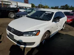 Salvage cars for sale at New Britain, CT auction: 2014 Volkswagen Passat SE