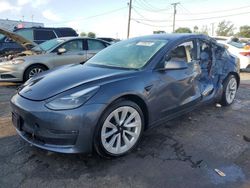 Salvage cars for sale at Chicago Heights, IL auction: 2022 Tesla Model 3