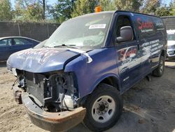 Salvage trucks for sale at Waldorf, MD auction: 2003 Chevrolet Express G2500