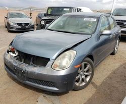 Salvage cars for sale from Copart Albuquerque, NM: 2005 Infiniti G35