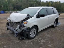 Salvage cars for sale at Grenada, MS auction: 2017 Toyota Sienna XLE