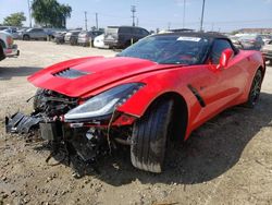 Chevrolet Corvette Stingray 2lt salvage cars for sale: 2019 Chevrolet Corvette Stingray 2LT