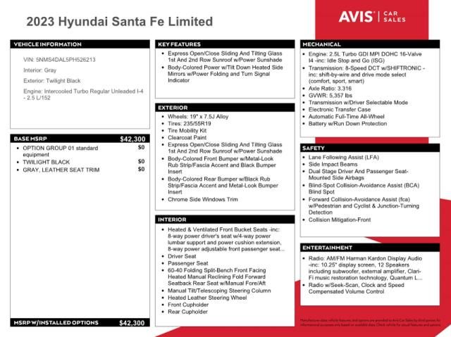 2023 Hyundai Santa FE Limited