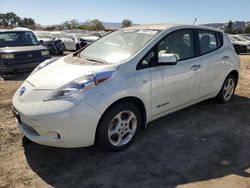 Salvage cars for sale at San Martin, CA auction: 2012 Nissan Leaf SV