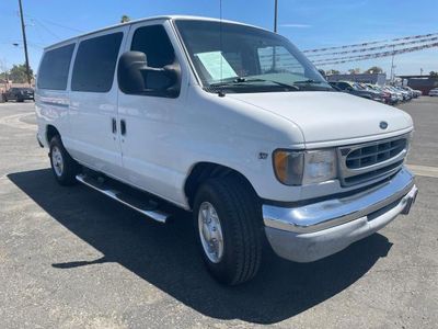 Salvage cars for sale from Copart Bakersfield, CA: 2002 Ford Econoline E350 Super Duty Wagon