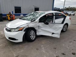 Salvage cars for sale at Tifton, GA auction: 2012 Honda Civic EX