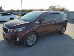 Salvage cars for sale at Wilmer, TX auction: 2015 KIA Sedona EX