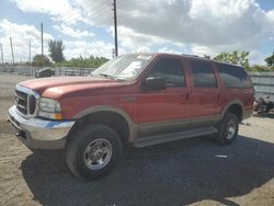Vehiculos salvage en venta de Copart Miami, FL: 2000 Ford Excursion Limited