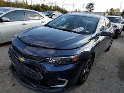 Chevrolet Malibu LS salvage cars for sale: 2018 Chevrolet Malibu LS