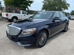 Salvage cars for sale from Copart Opa Locka, FL: 2015 Mercedes-Benz C 300 4matic