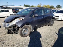 Salvage cars for sale at Sacramento, CA auction: 2013 Nissan Leaf S