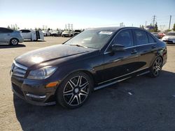 Salvage cars for sale from Copart Rancho Cucamonga, CA: 2013 Mercedes-Benz C 350