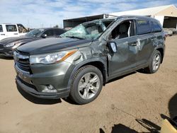 Salvage vehicles for parts for sale at auction: 2014 Toyota Highlander Limited