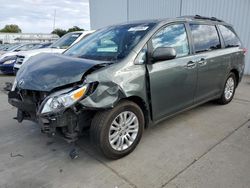 Salvage cars for sale at Sacramento, CA auction: 2013 Toyota Sienna XLE