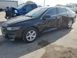 Chevrolet salvage cars for sale: 2018 Chevrolet Malibu LS