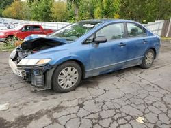 Salvage cars for sale from Copart Portland, OR: 2010 Honda Civic VP