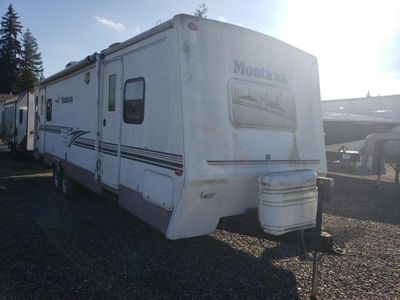 Montana Travel Trailer salvage cars for sale: 2001 Montana Travel Trailer