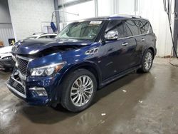 Salvage cars for sale at Ham Lake, MN auction: 2017 Infiniti QX80 Base